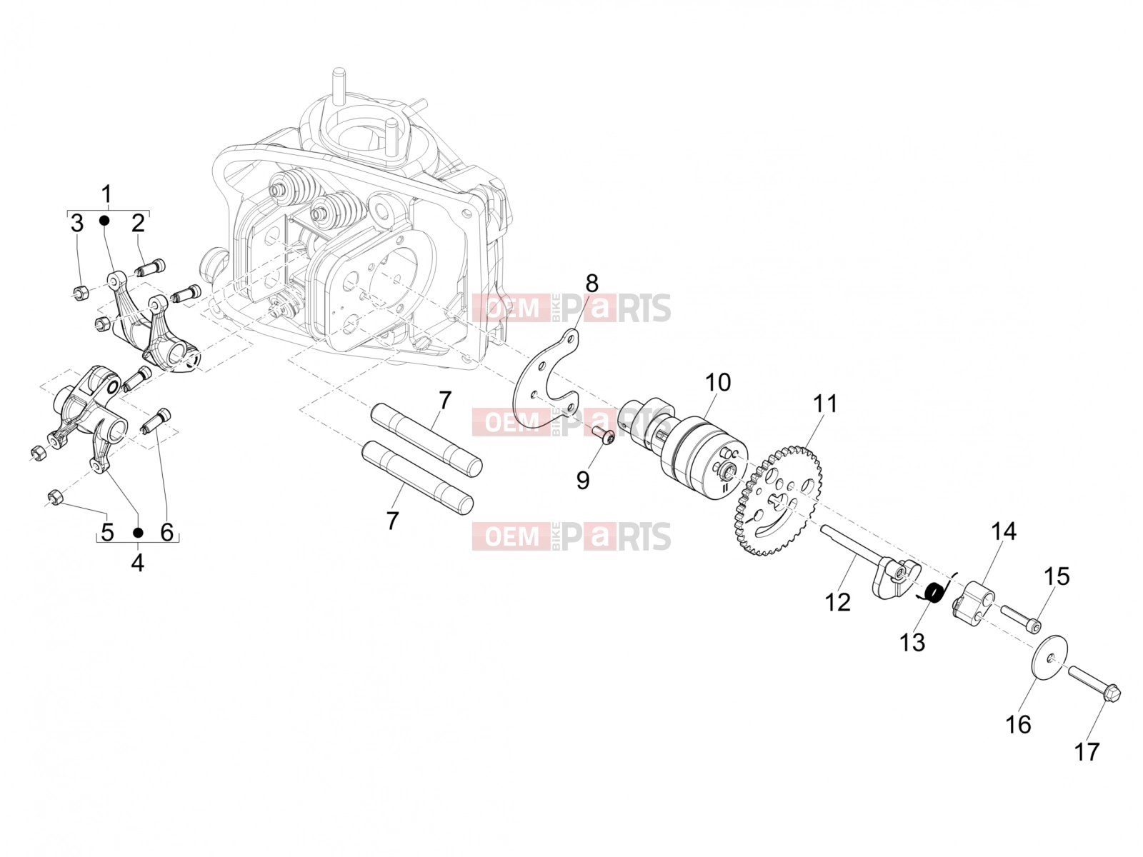 PIAGGIO MP3 500 LT Business Engine » Rocking levers support unit