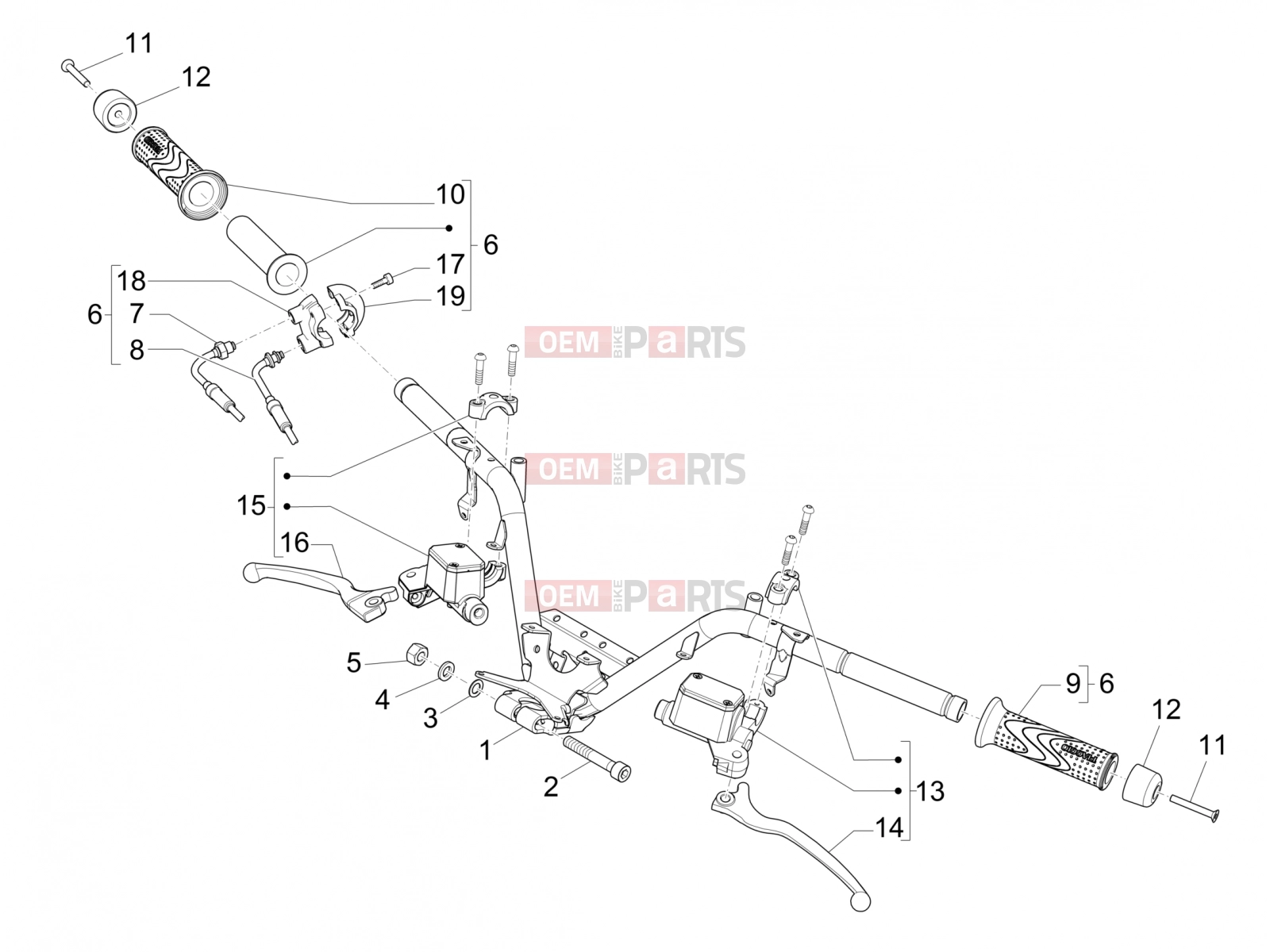 PIAGGIO MP3 500 LT Sport Handlebars/Steering » Handlebars - Master cil.