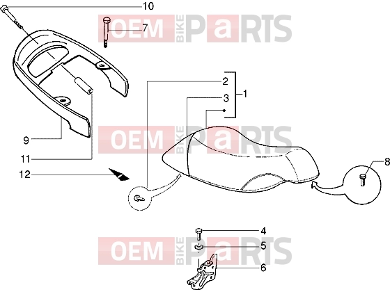 PIAGGIO Chassis » Saddle