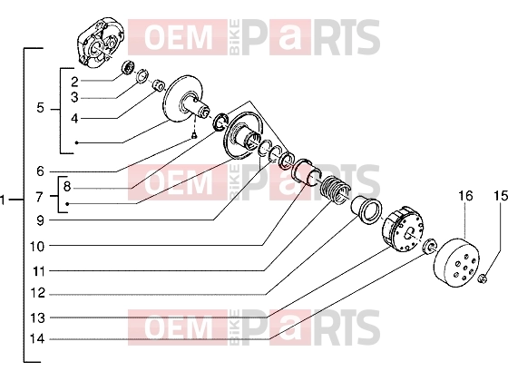 PIAGGIO Engine » Driven pulley