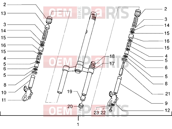 PIAGGIO Suspensions-Wheels » Front fork