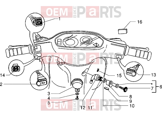 PIAGGIO Electrical system » Switch-Horn