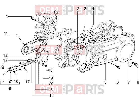 PIAGGIO Engine » Clutch cover