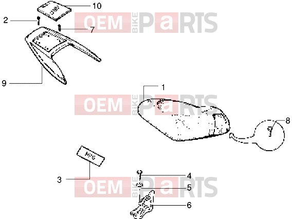 PIAGGIO Chassis » Saddle