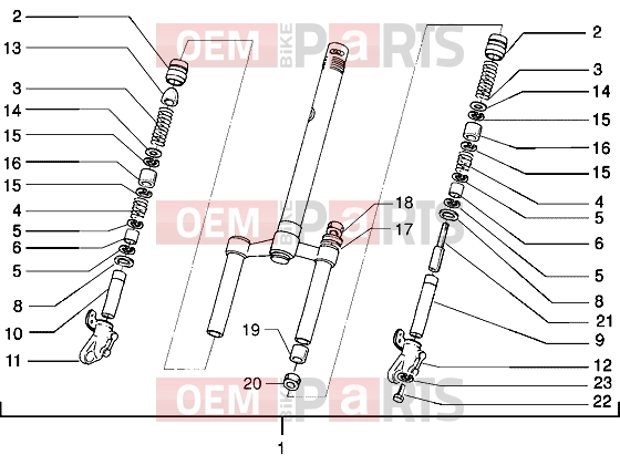 PIAGGIO Suspensions-Wheels » Front fork