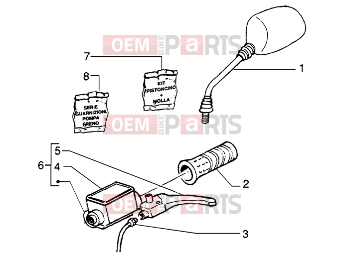 PIAGGIO Handlebars » Handlebars component parts
