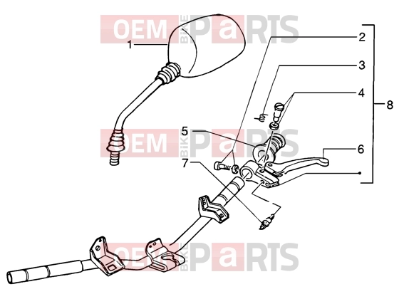 PIAGGIO Handlebars » Handlebars component parts