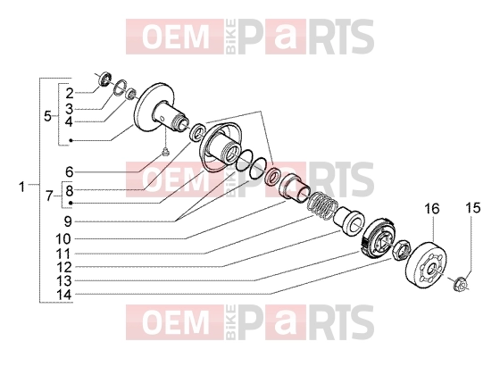 PIAGGIO Engine » Driven pulley