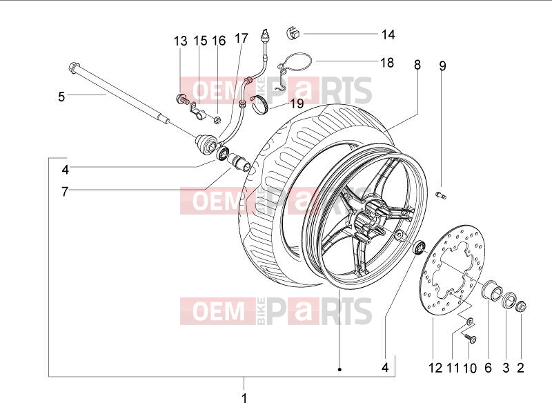 PIAGGIO NRG Power DD Suspensions - Wheels » Front wheel