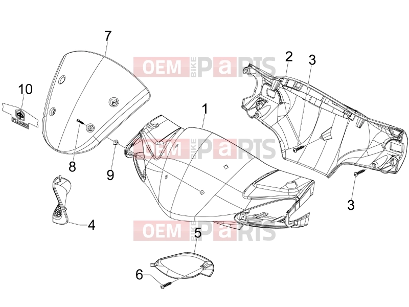 PIAGGIO NRG Power DD Handlebars/Steering » Handlebars coverages