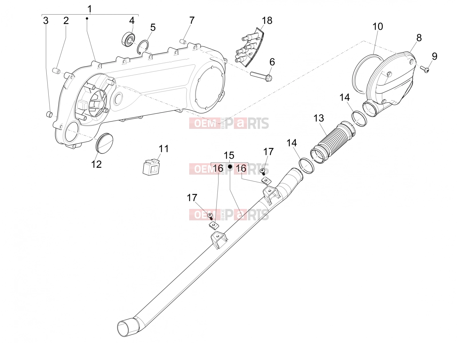 PIAGGIO NRG Power DD Engine » Crankcase cover - Crankcase cooling