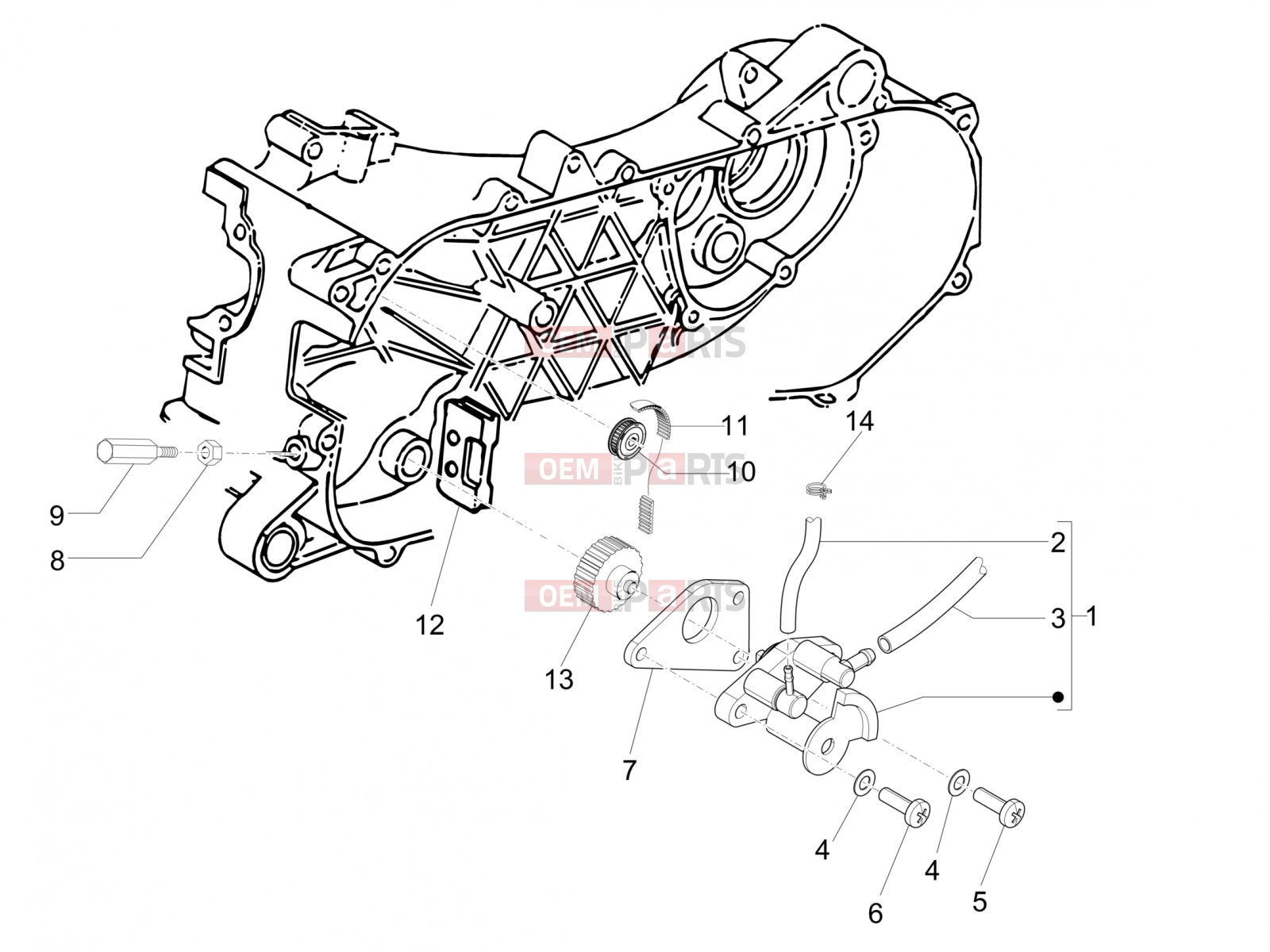 PIAGGIO NRG Power DD Engine » Oil pump