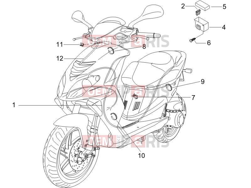 PIAGGIO NRG Power DT Electrical system » Main cable harness