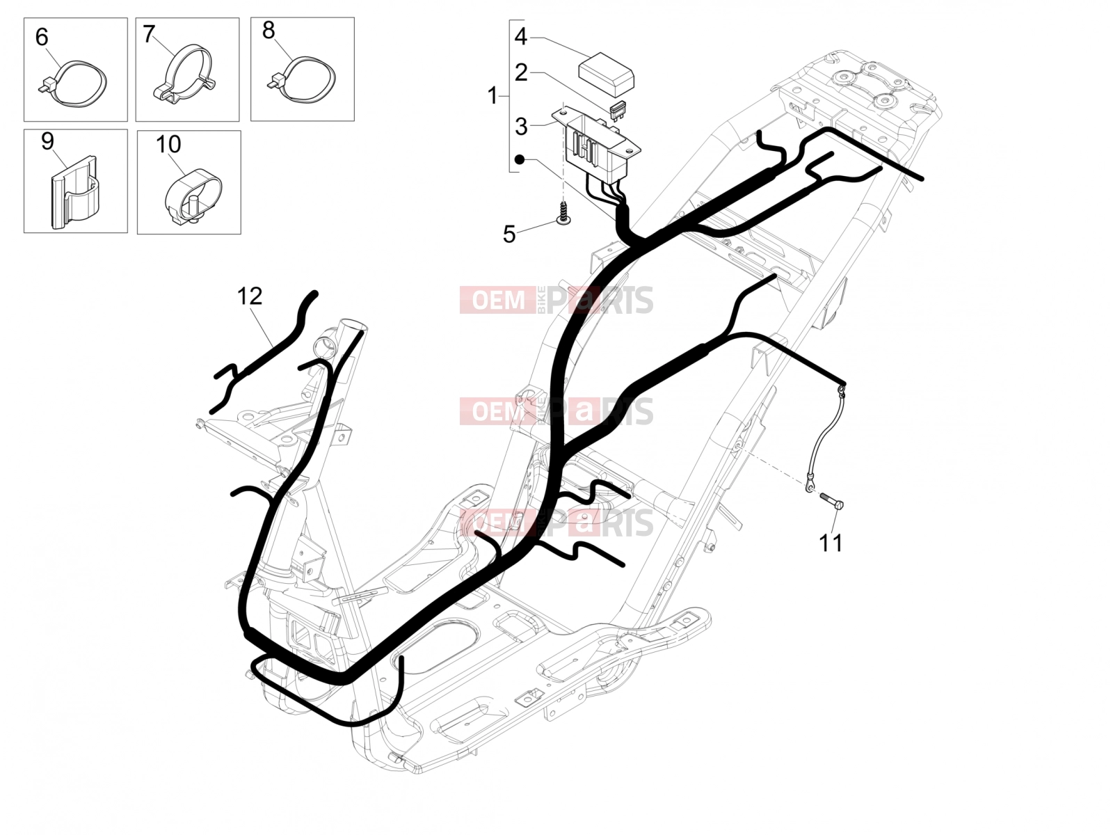 PIAGGIO NRG Power DT Electrical system » Main cable harness