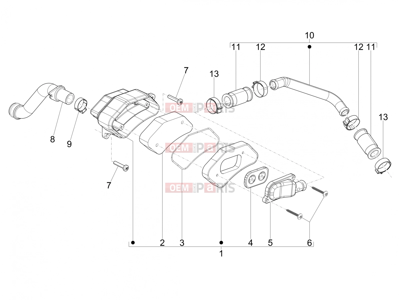 PIAGGIO NRG Power DT Engine » Secondary air box