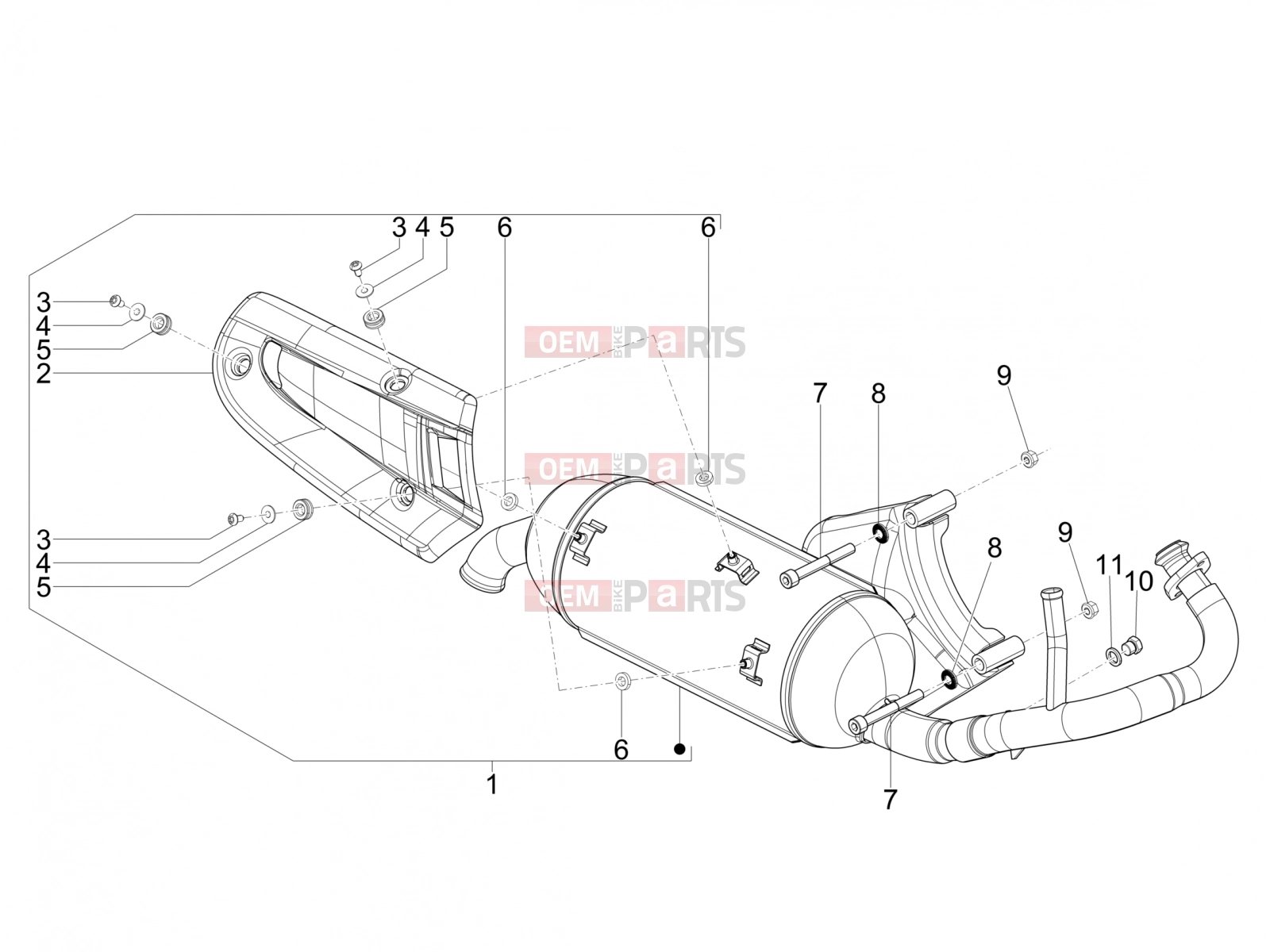 PIAGGIO NRG Power DT Engine » Silencer