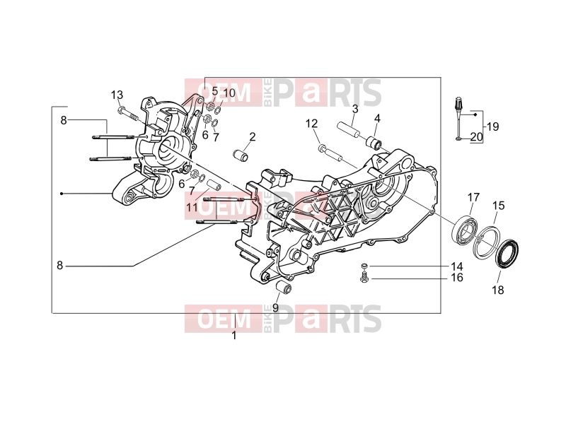 PIAGGIO NRG Power DT Serie Speciale Engine » Crankcase