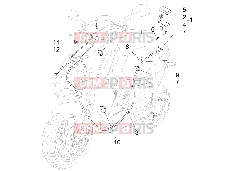 PIAGGIO NRG Power DT Serie Speciale Electrical system » Main cable harness