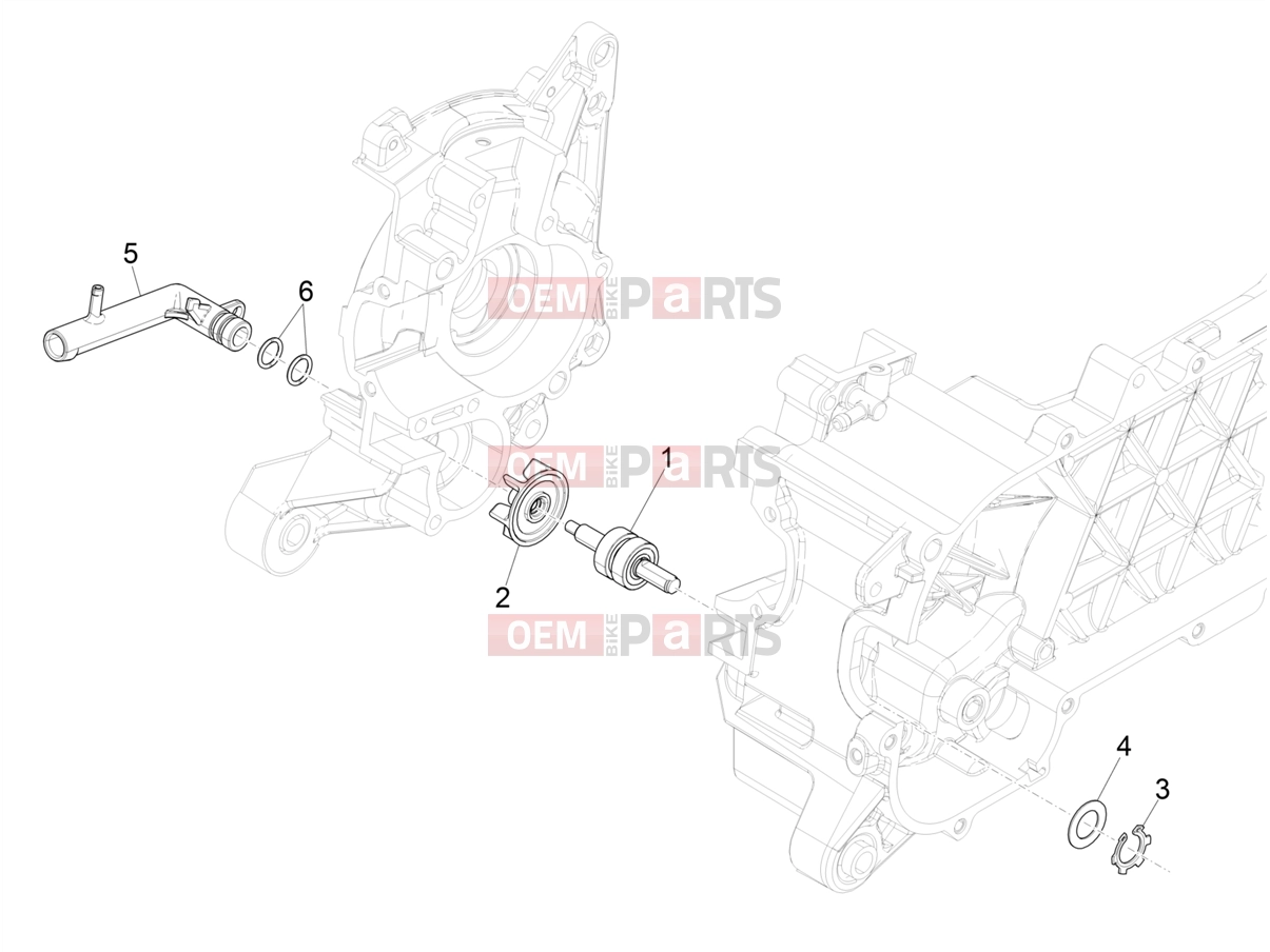 PIAGGIO NRG Power DD Engine » Cooler pump