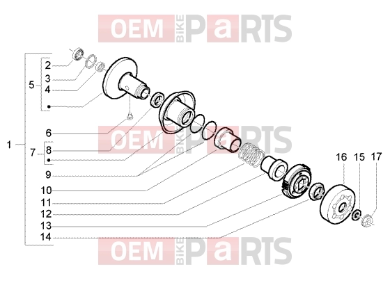 PIAGGIO Engine » Driven pulley