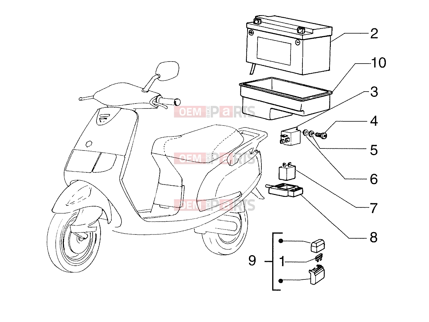 PIAGGIO Electrical system » Electrical systems