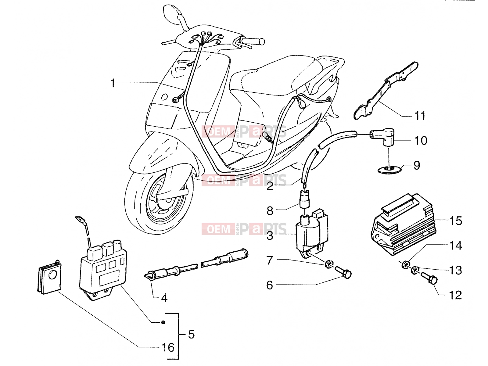 PIAGGIO Electrical system » Electrical systems