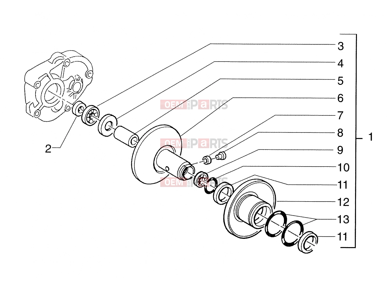 PIAGGIO Engine » Fixed half-pulley
