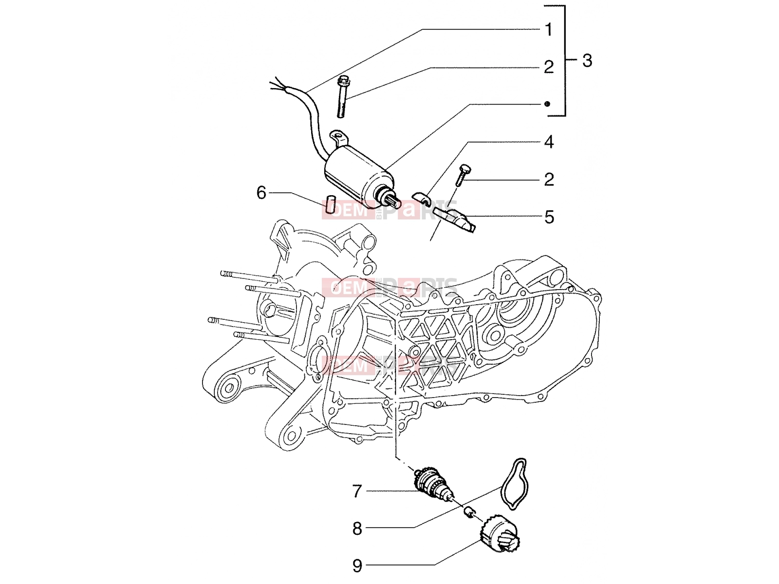 PIAGGIO Engine » Starter assembly