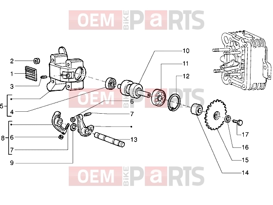 PIAGGIO Engine » Rocker levers support