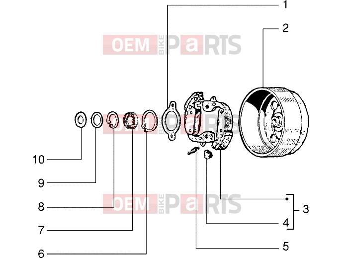 PIAGGIO Engine » Component parst of driven pulley