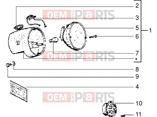 PIAGGIO Electrical system » Head lamp