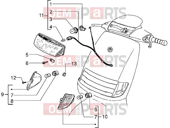 PIAGGIO Electrical system » Headlamp