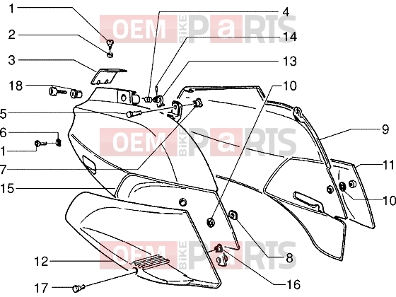 PIAGGIO Chassis » Side covers
