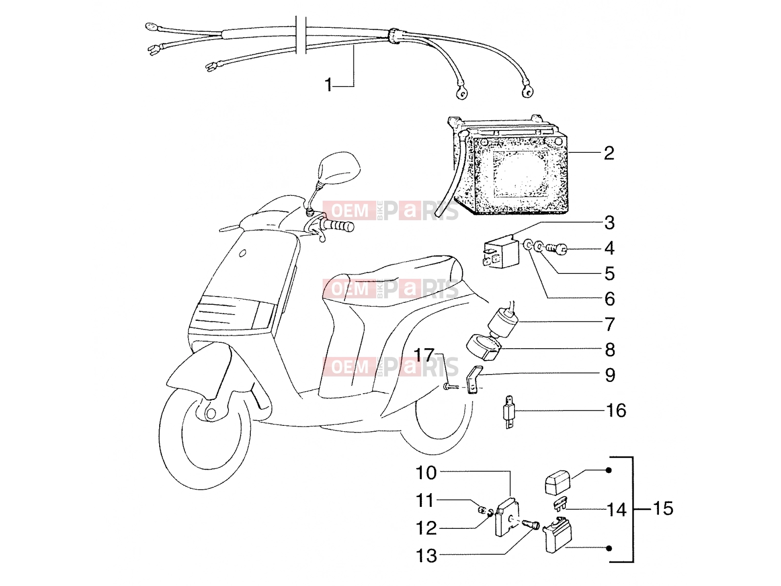 PIAGGIO Electrical system » Electrical systems