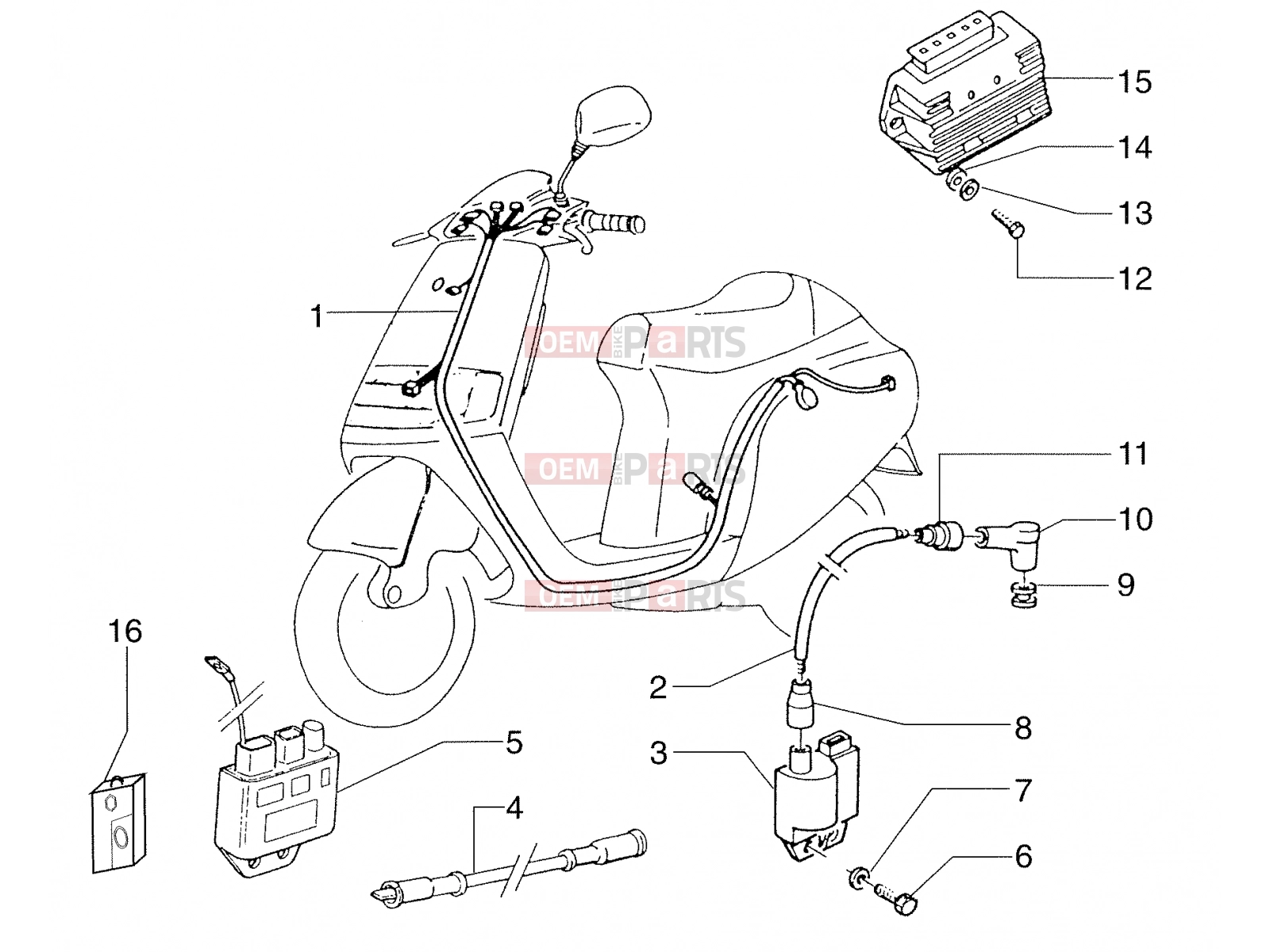 PIAGGIO Electrical system » Electrical systems