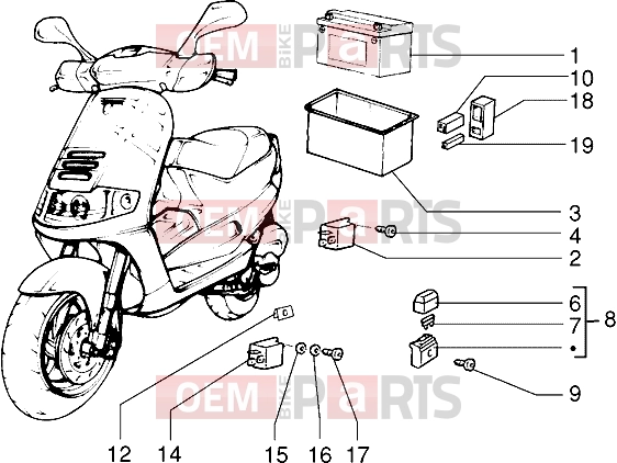 PIAGGIO Electrical system » Electrical devices