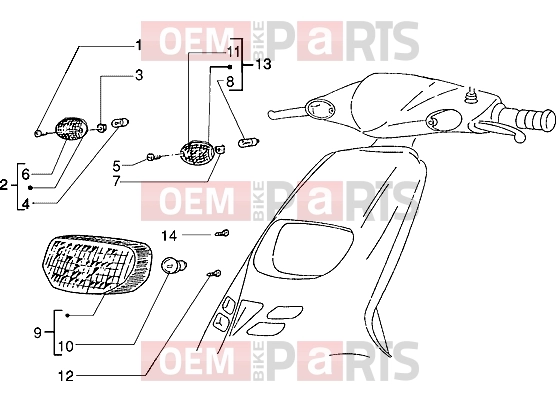 PIAGGIO Electrical system » Headlamp