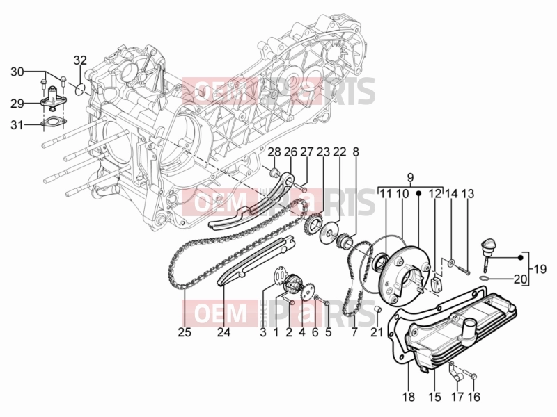 PIAGGIO Typhoon 125 4T 2V Engine » Oil pump