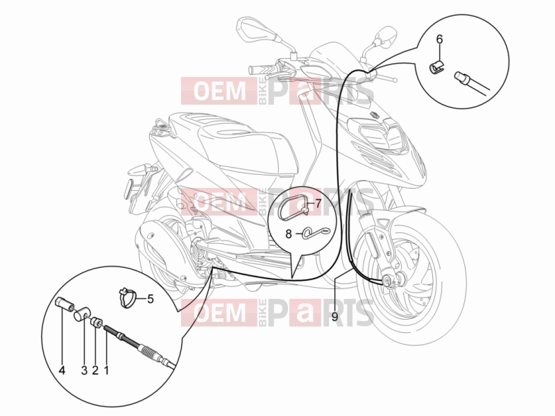 PIAGGIO Typhoon 125 4T 2V Braking system - Transmissions » Transmissions