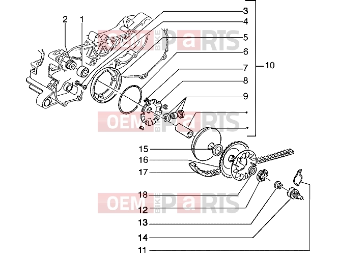 PIAGGIO Engine » Driving pulley