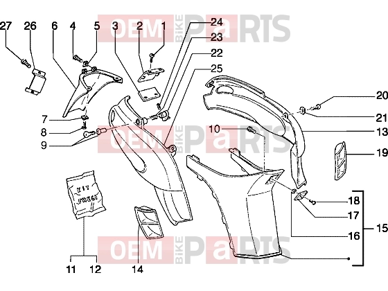 PIAGGIO Chassis » Side covers