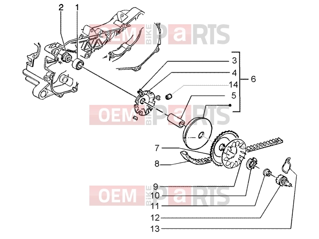 PIAGGIO Engine » DRIVING PULLEY