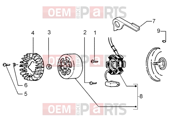 PIAGGIO Engine » FLYWHEEL MAGNETO