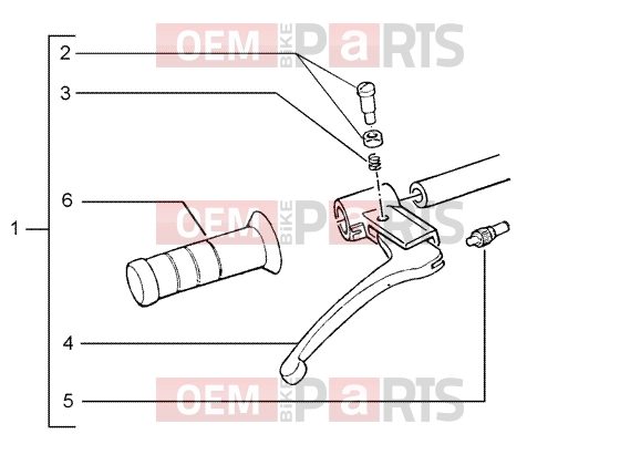 PIAGGIO Handlebars » HANDLEBARS COMPONENT PARTS