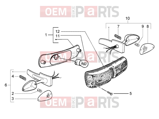 PIAGGIO Electrical system » REAR TAIL LAMP