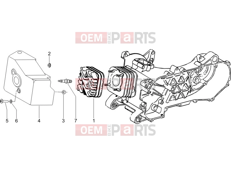 PIAGGIO Typhoon 50 2T Engine » Cylinder head cover