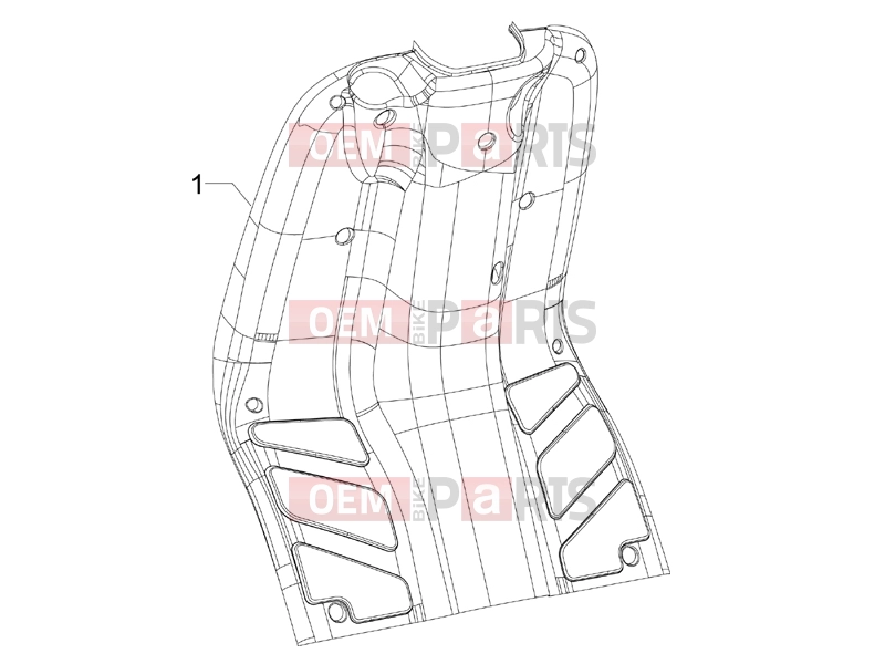 PIAGGIO Typhoon 50 2T Frame - Plastic parts - Coachwork » Front glove-box - Knee-guard panel