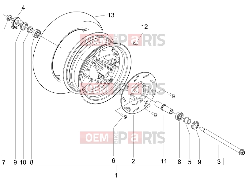 PIAGGIO Typhoon 50 2T Suspensions - Wheels » Front wheel