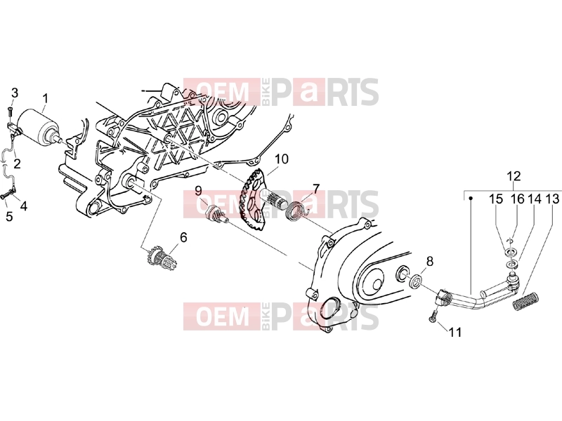 PIAGGIO Typhoon 50 2T Engine » Stater - Electric starter