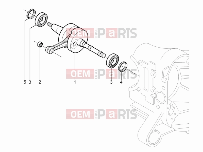 PIAGGIO Typhoon 50 2T (LBMC501) Engine » Crankshaft